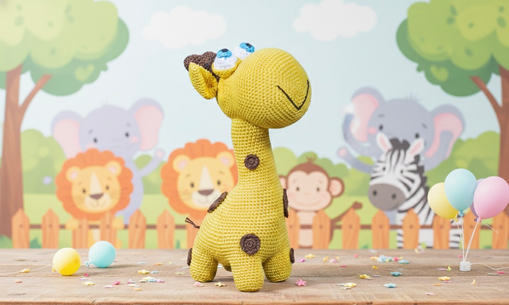 Handmade Crochet Standing Giraffe