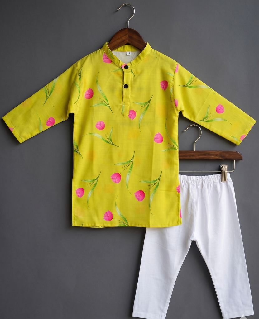 Boys' light green Kurta & Pyjama Set